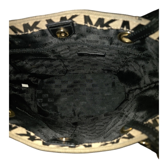 Michael Kors Black and Tan Tote Bag - Picture 5 of 12